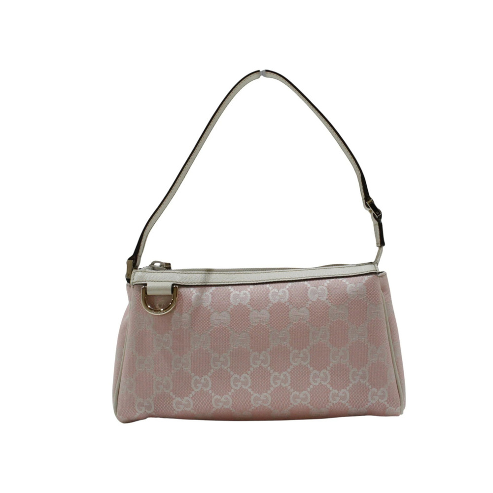 GUCCI handbag Accessory Clutch Hobo bag Canvas Leather Pink White